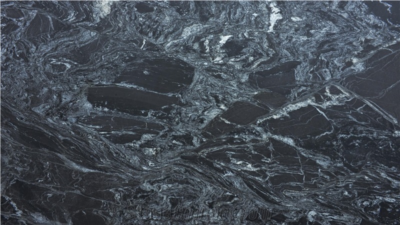 Atacama Black 3 Cm Leathered Granite Slab
