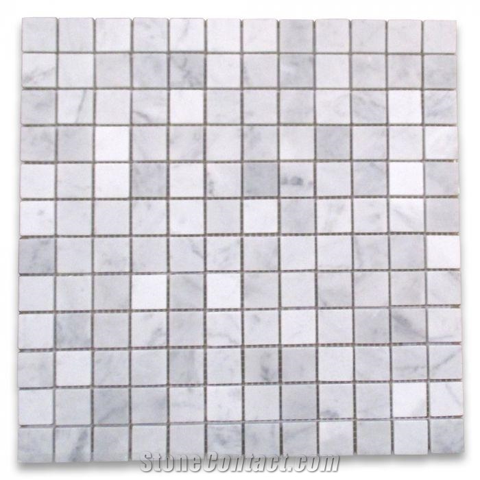 Honed White Marble Mosaic Tiles