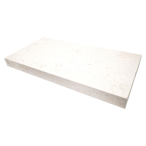 Miyra White Limestone Coping 12X24 Honed Eased 5 Cm