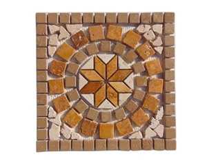 Nile Medallion 1 Tumbled Travertine