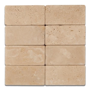 Tuscany Ivory Travertine Paver 12X24 Tumbled 3 Cm