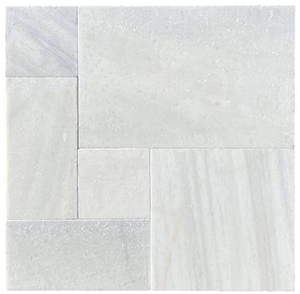 White Marble French Pattern Leathered 3 Cm