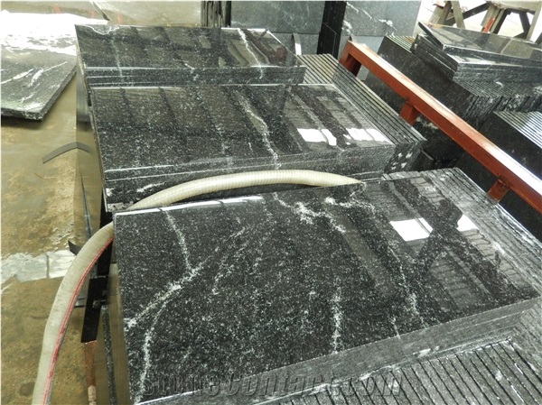 Ebony Black Granite China Jet Mist Granite Ebony Mist Tile