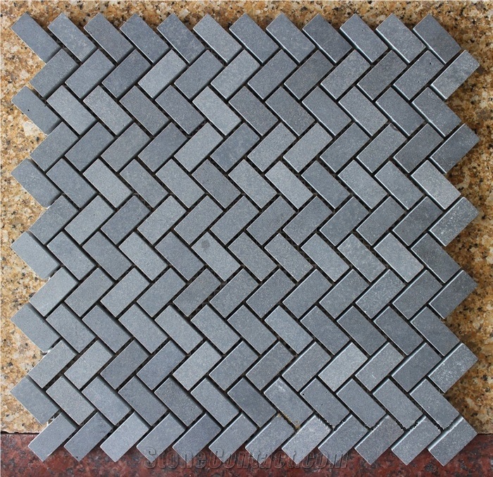 Light Grey Basalt Linear Mosaic Tile Kitchen Tile