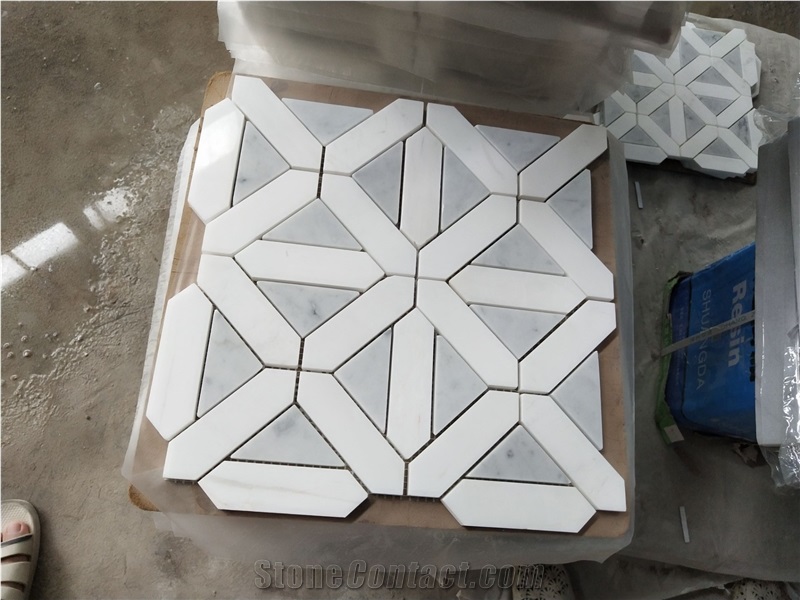 Star Marble Mosaic Flooring Tile Bathroom Tile