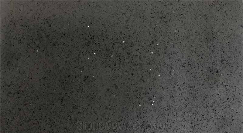 Dark Grey Crystal Quartz Stone