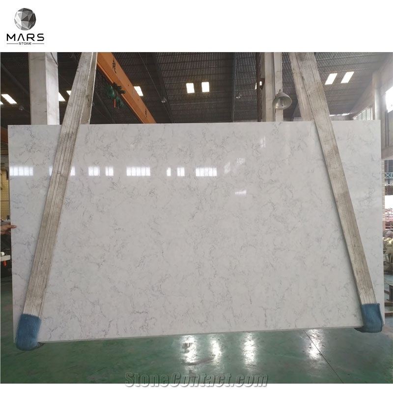 China  Factory Price White Carrara Artificial Quartz Slabs