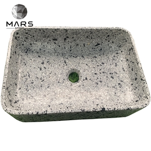 European Style Counter Top Sink Concrete Terrazzo Material