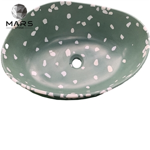 Luxury Round Circular Wash Basin Terrazzo Wash Basins