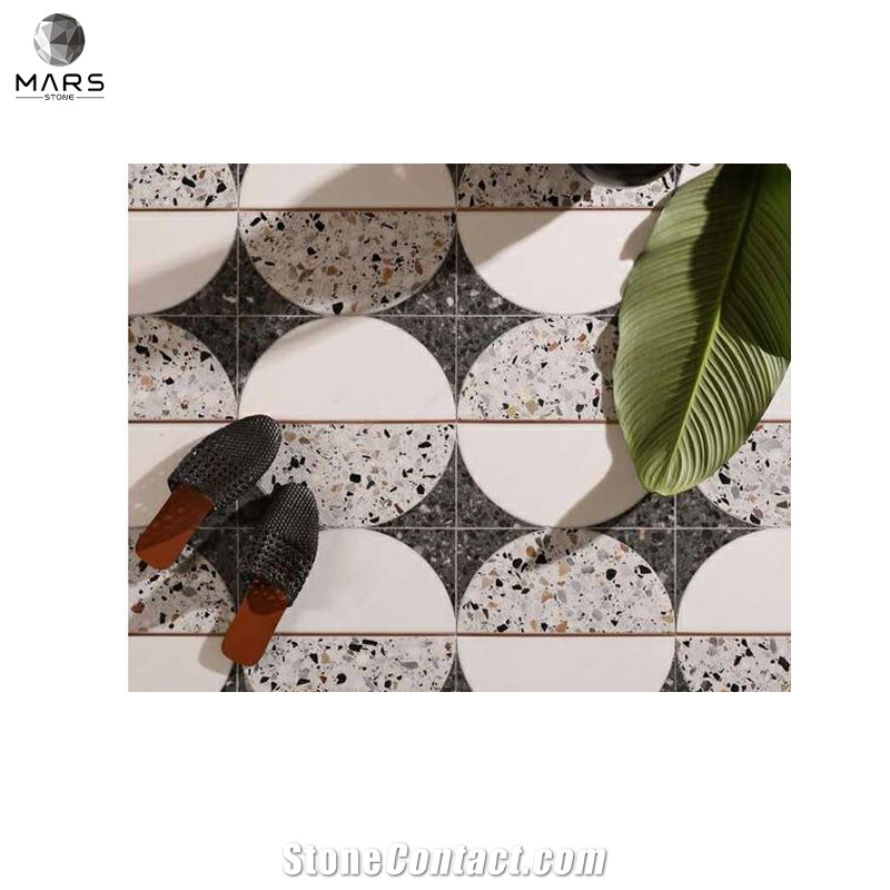 Modern Style Bathroom Design Terrazzo Slab Tiles