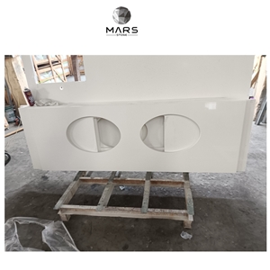 Popular Pure White Quartz Bath Countertop And Vanity Top