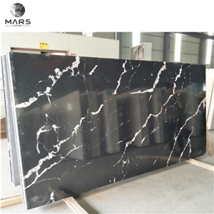 Similiar As Black Nero Marquina Artificial Quartz Slabs