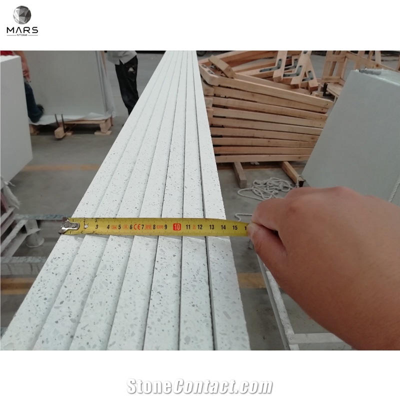 White Polishing Surface Terazzo Tile For Project Stone 