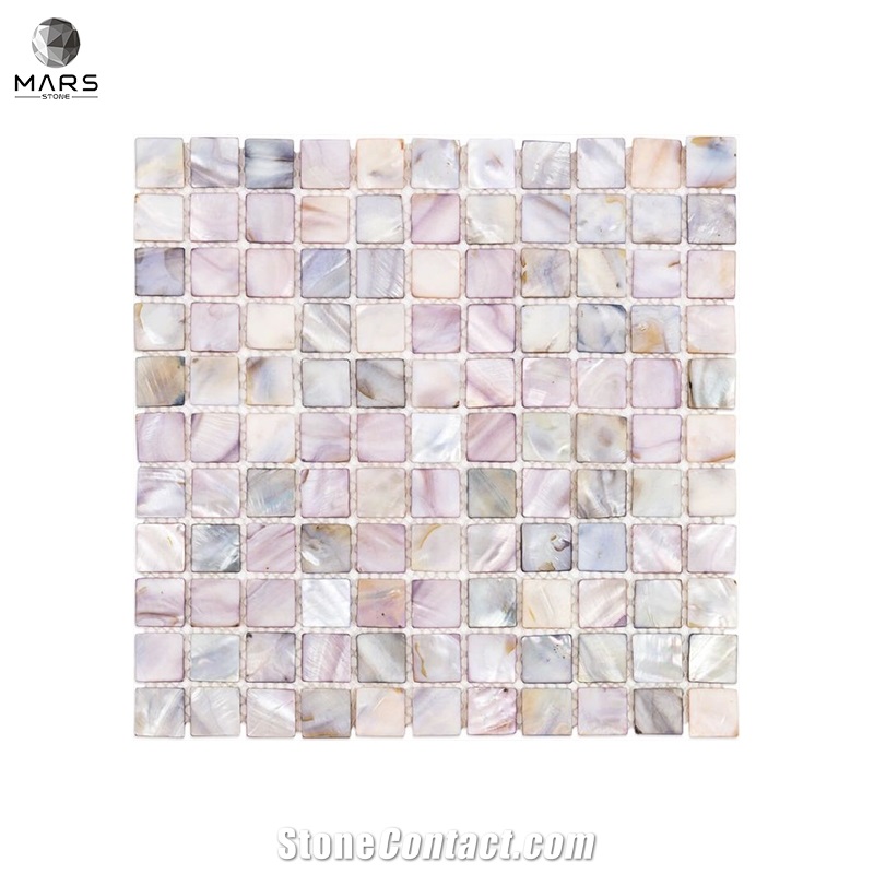 Wholesales Mother Of Pearl Silver Polished Glass Mosaic Tile