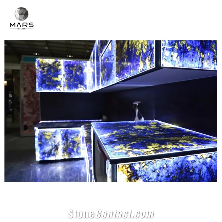 2021 New Design Blue Dream Sapphire Marble Countertop