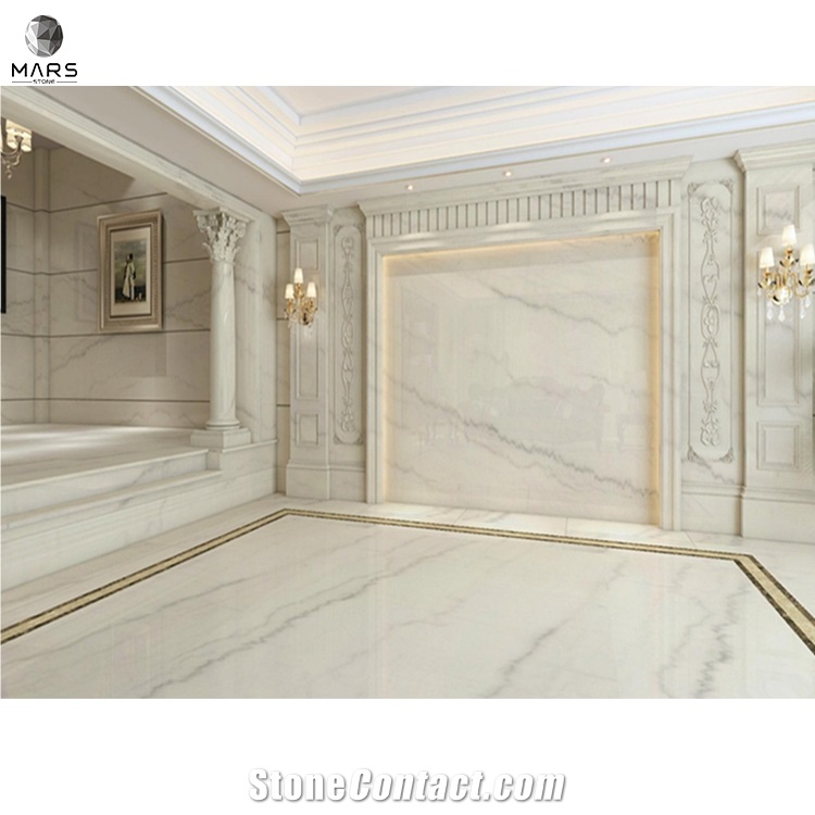 Affordable Wall Marble Polished Guangxi White Marble Slabs