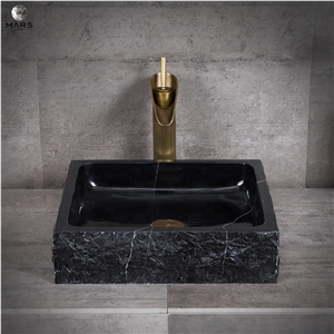 Bathroom Basin Sinks Marble With Square Shape Sinks