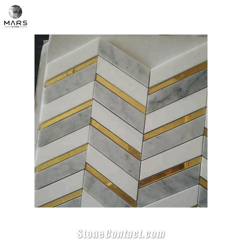 Best Manufacturer White Mixed Carrara Mosaic Marble Tiles