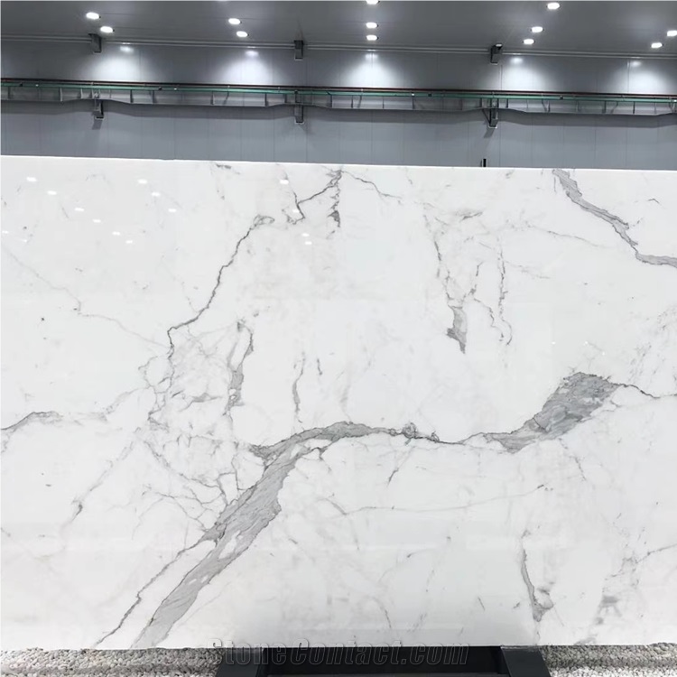 Best Popular Calacatta Carrara Bianco White Marble Slab