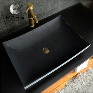 Black Granite Stone Price Bowl Washing Sink