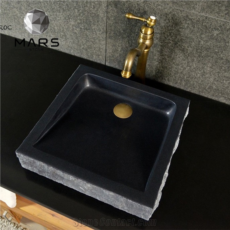 Black Granite Stone Price Bowl Washing Sink