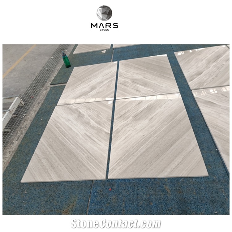 Bookmatch White Wood Marble Slabs Tile Slabs