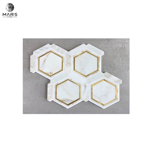 Carrara White Honeycomb And Hexagon Mosaic Marble Tiles
