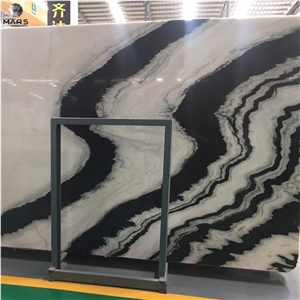 Cheap China Panda White Marble Bookmatch Slabs