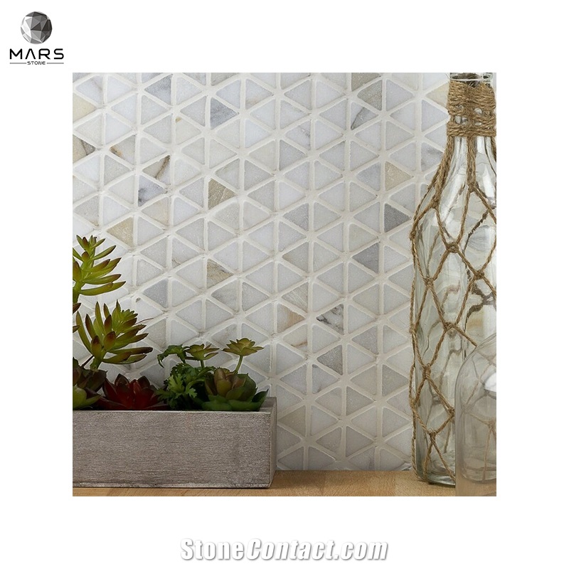 Cheap Chinese Factory Calacatta White Marble Mosaics Tiles