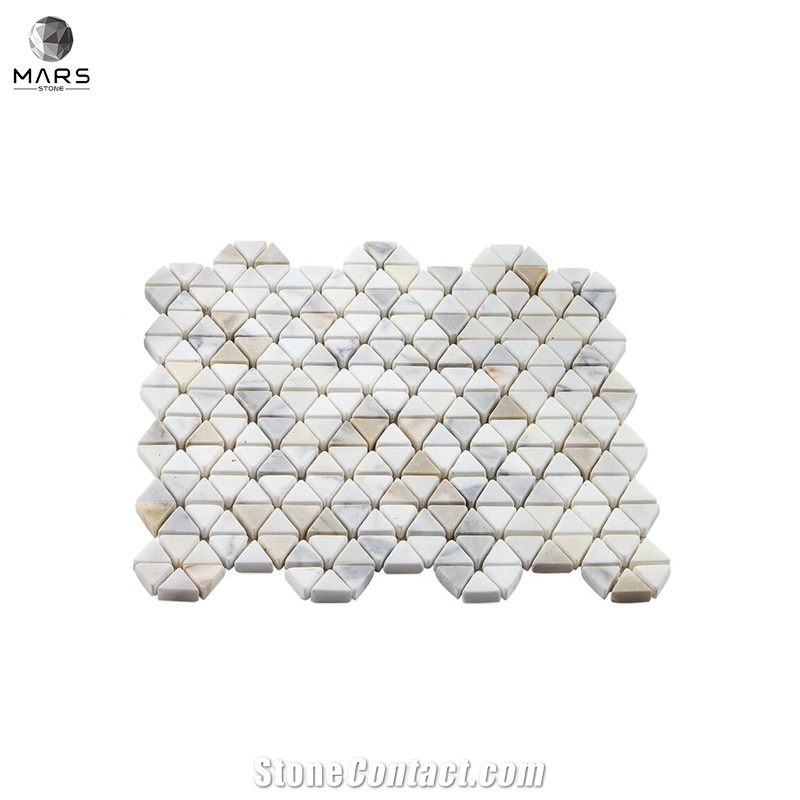 Cheap Chinese Factory Calacatta White Marble Mosaics Tiles