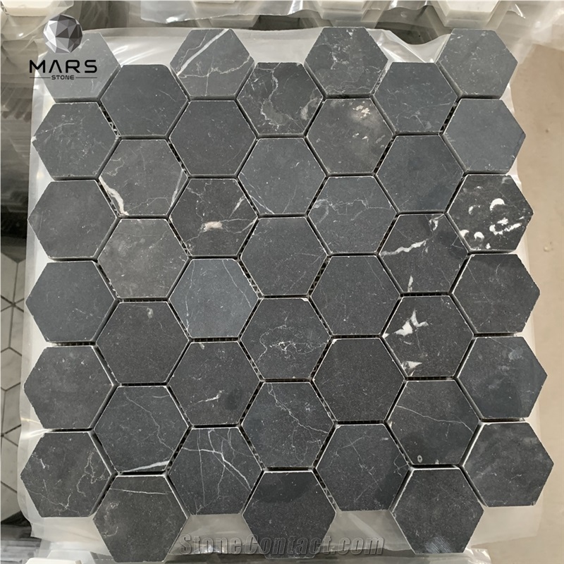 Cheap Hexagon Stone Wall And Floor Decoration Mosaic Tile
