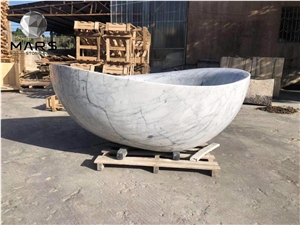 Cheap Price Custom Natural White Carrara Marble Bathtub