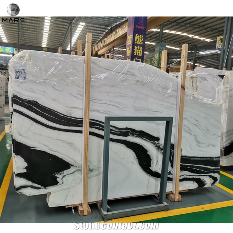 China Sichuan Polished Panda White Marble Big Slab 