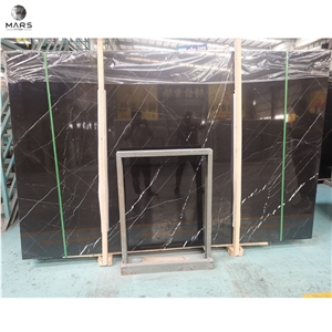 Chinese Best Price Nero Marquina Marble Grey Black Slab