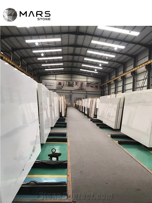 Chinese White Han White Marble Background Wall Slabs