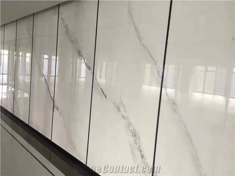 Chinese White Han White Marble Background Wall Slabs