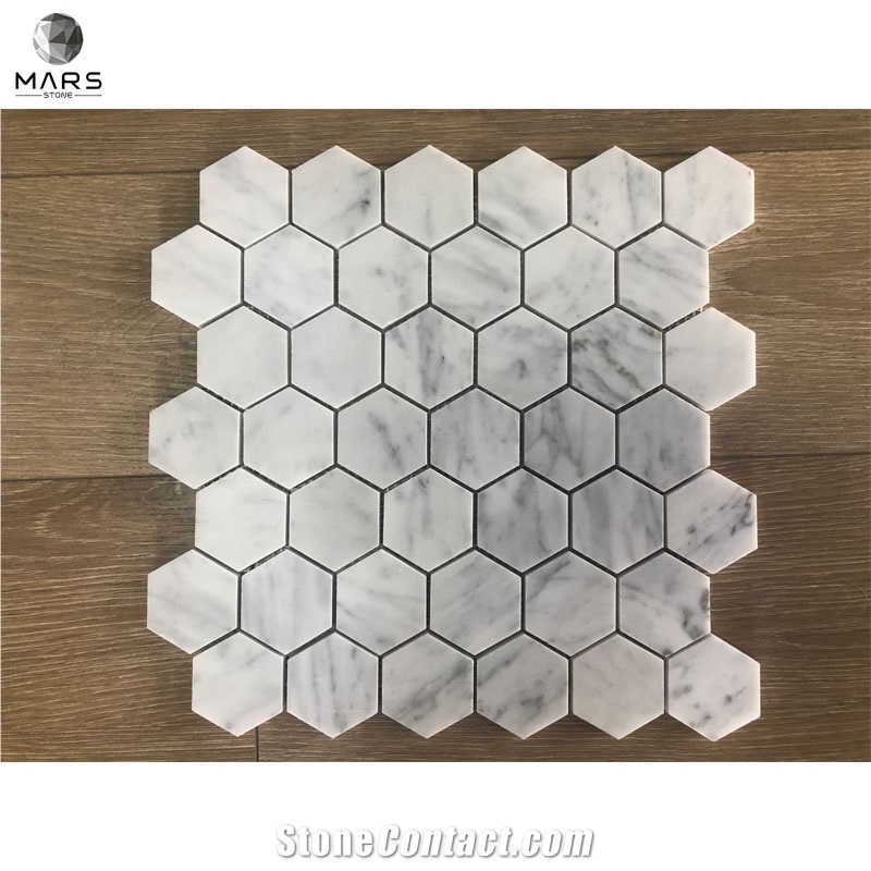 Colored Customized 30*30Cm Natural Stone Hexagon Mosaic