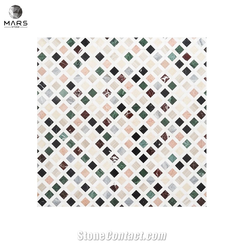 Colorful Square Random Mixed Versailles Mosaic Tiles