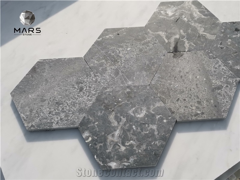 Dark Grey Hexagon Marble Stone Mosaic With Cheap Price