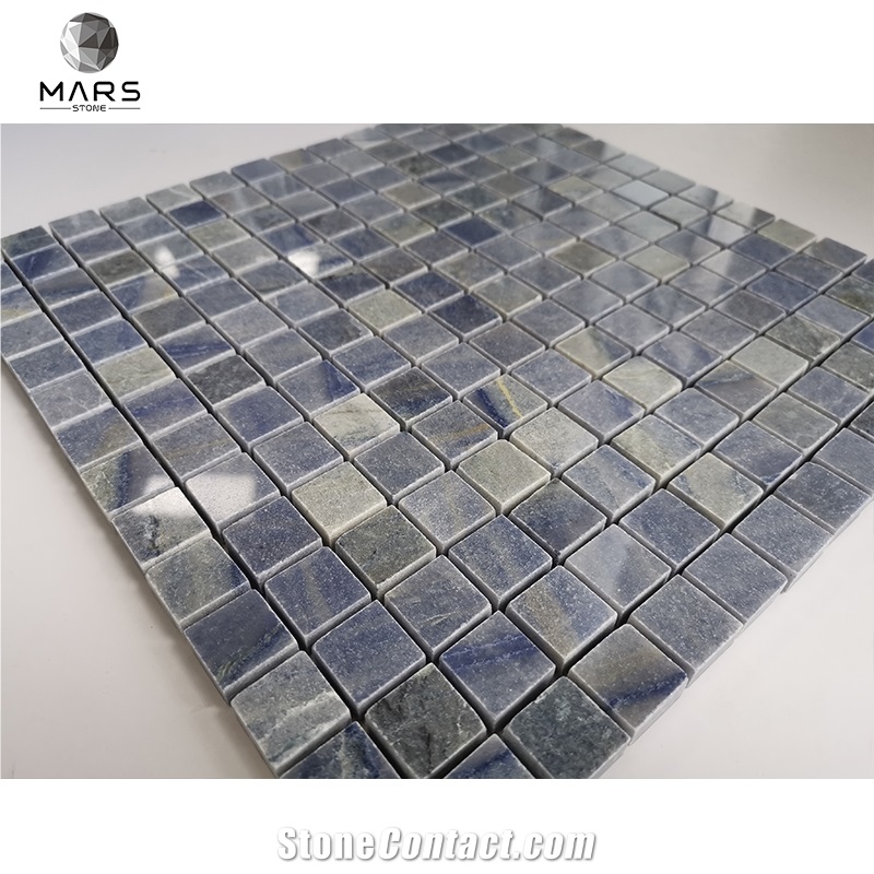 Factory Price Blue Brick Marbe Mosaic Tile Bathroom Wall