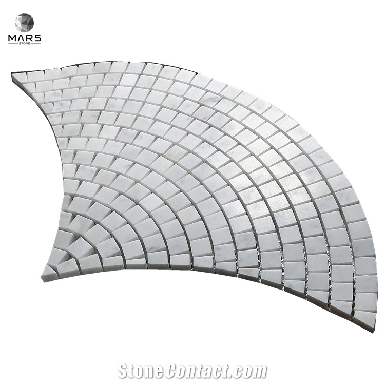 Factory Price Fan Diagram Marble Floor Mosaic Tiles
