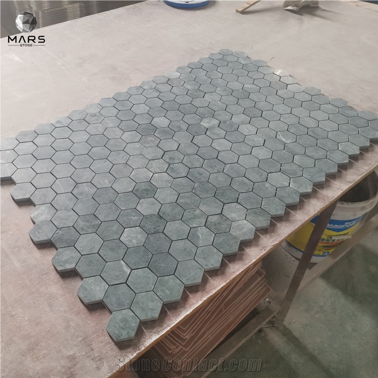 Factory Price Indian Green Marble Hexagon Mosaic Tiles