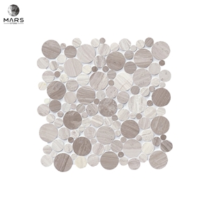 Factory Random Penny Round Natural Stone Mosaics Tiles