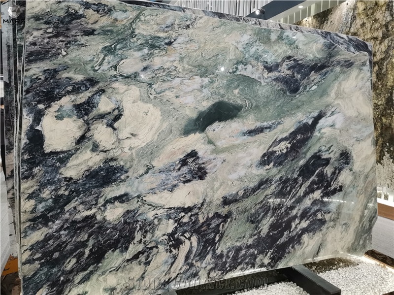 Feature Green Luxury Stone House TV Background Marble