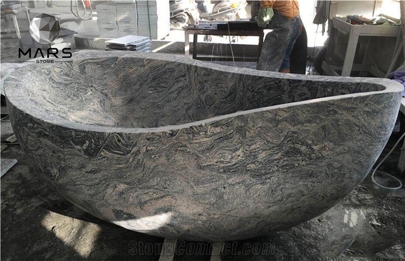 Freestanding Carrara White Natural Marble Bathtub