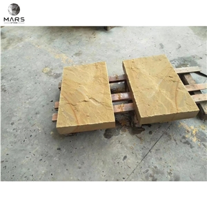 Golden Yellow Natural Sandstone Tiles For Villa Outdoor Wall