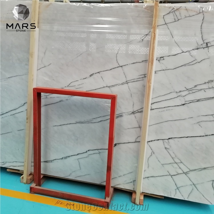 Home Decoration Lilac White Marble Stone Slabs