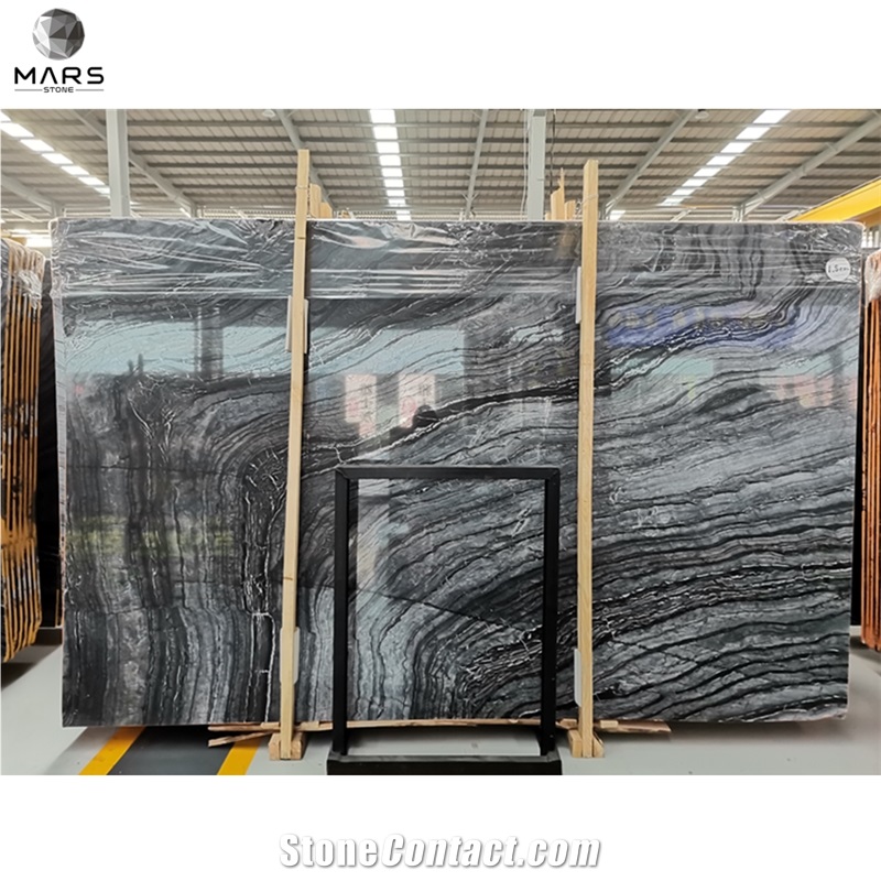 Home Design Chinese Modern Style Wooden Black Marble