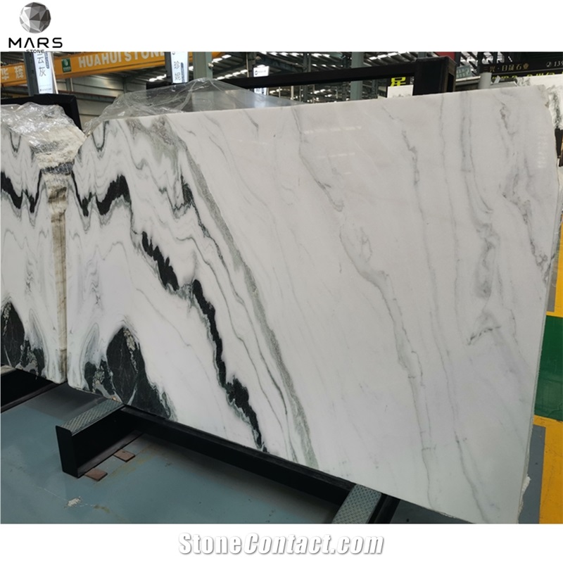 Hot Sale Landscape Paintings Marble Panda White Marble Slabs