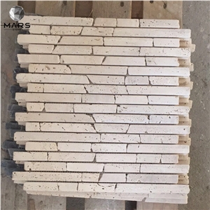 Hot Selling Travertine Linear Strips Mosaic Tiles Factory